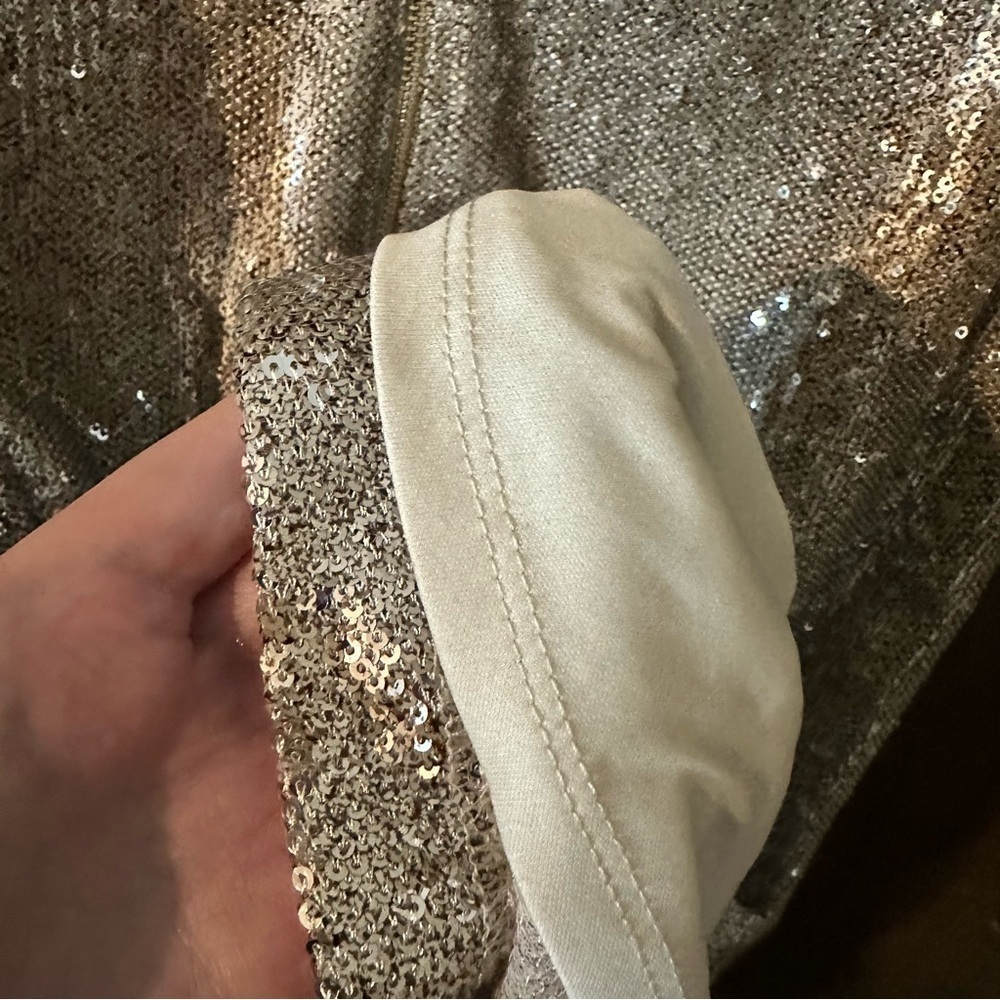 Betsey Johnson Women’s Sequin Metallic Holiday Cocktail Lined Party Dress Sz 6 - Picture 9 of 13